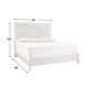 Paxy King Panel Bed | Carved Boho Medallion Design | Whitewashed Wood
