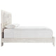 Paxy Queen Panel Bed | Carved Boho Medallion Design | Whitewashed Wood