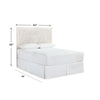 Paxy Queen Panel Bed | Carved Boho Medallion Design | Whitewashed Wood