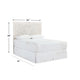 Paxy Queen Panel Bed | Carved Boho Medallion Design | Whitewashed Wood