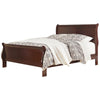Deyr California King Sleigh Bed | Louis Philippe Moulding | Warm Brown