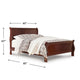 Deyr California King Sleigh Bed | Louis Philippe Moulding | Warm Brown