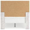 Cany Queen Size Bed | Chevron Pattern | Panel Headboard | Whitewash