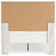 Cany Queen Size Bed | Chevron Pattern | Panel Headboard | Whitewash