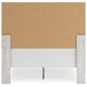 Cany King Size Bed | Chevron Pattern | Panel Headboard | Whitewash