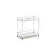 Cho 2 Tier Bar Cart | Mirrored Shelves | Clear Acrylic & Chrome Frame