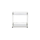 Cho 2 Tier Bar Cart | Mirrored Shelves | Clear Acrylic & Chrome Frame