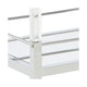 Cho 2 Tier Bar Cart | Mirrored Shelves | Clear Acrylic & Chrome Frame