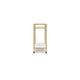 Oery Bar Cart | 2 Tier Glass Top & White Marble Lower Shelf | Brass