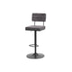 Mya Swivel Bar Chair Set of 2 | Gray Faux Leather | 22-31" Adjustable Height