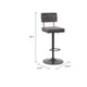 Mya Swivel Bar Chair Set of 2 | Gray Faux Leather | 22-31" Adjustable Height