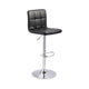 Beal Swivel Barstool Chair Set of 2 | Black Faux Leather | 24-33" Adjustable
