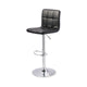 Beal Swivel Barstool Chair Set of 2 | Black Faux Leather | 24-33" Adjustable
