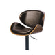 Beal Swivel Barstool Chair | Brown Faux Leather | Black | 26-34" Adjustable