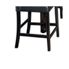 Jey 5pc Counter Height Dining Set | Faux Marble Table | Black Tufted Chairs
