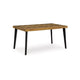 Bia 7pc Dining Table Set | Brown Chevron Tabletop | Black Ladderback Chairs