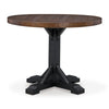 Becy Counter Height Dining Table | 48" Round Brown Top | Black Base