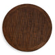 Becy Counter Height Dining Table | 48" Round Brown Top | Black Base