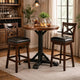 Becy Counter Height Dining Table | 48" Round Brown Top | Black Base