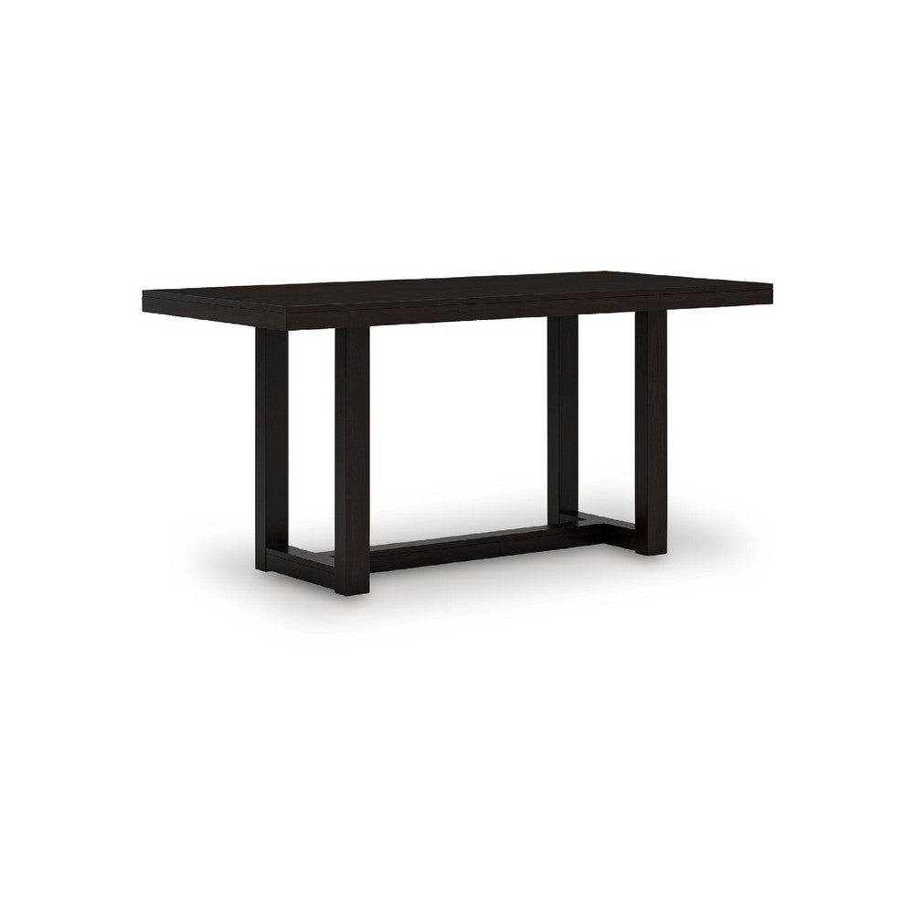 Nea Counter Height Dining Table | 76" Dark Grayish Brown Wood