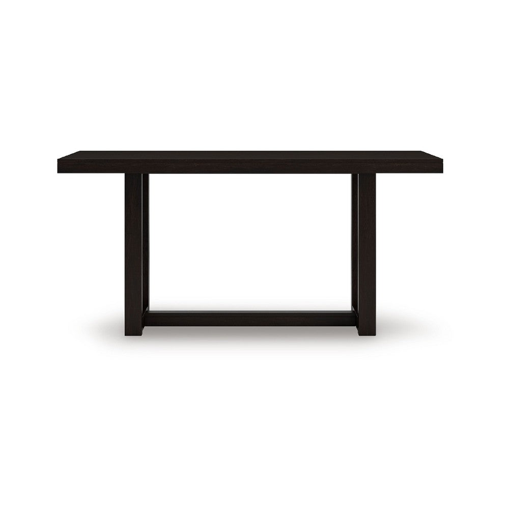 Nea Counter Height Dining Table | 76" Dark Grayish Brown Wood