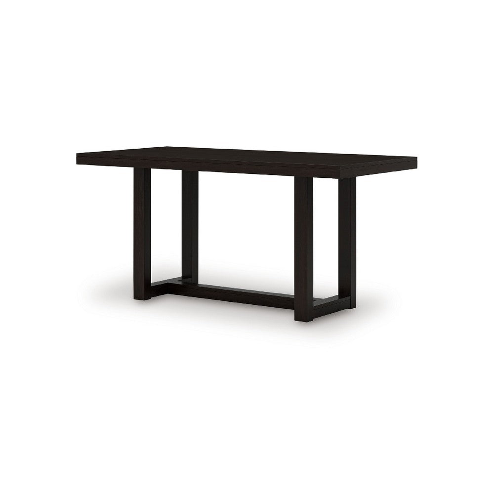 Nea Counter Height Dining Table | 76" Dark Grayish Brown Wood
