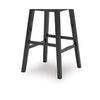 Fleur Swivel Barstool Chair Set of 2 | Butcher Block Seat | Black Frame