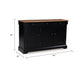 Fleur Sideboard Buffet Server | 59" Butcher Block Top | Brown Black