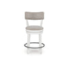 Lea Swivel Counter Stool Chair Set of 2 | Gray Padded Seats | Antique White