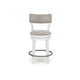 Lea Swivel Counter Stool Chair Set of 2 | Gray Padded Seats | Antique White