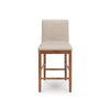 Wrenn Counter Stool Chair Set of 2 | Beige Padded | Natural Light Brown
