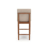 Wrenn Counter Stool Chair Set of 2 | Beige Padded | Natural Light Brown