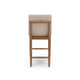 Wrenn Counter Stool Chair Set of 2 | Beige Padded | Natural Light Brown
