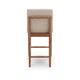 Wrenn Counter Stool Chair Set of 2 | Beige Padded | Natural Light Brown