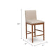 Wrenn Counter Stool Chair Set of 2 | Beige Padded | Natural Light Brown