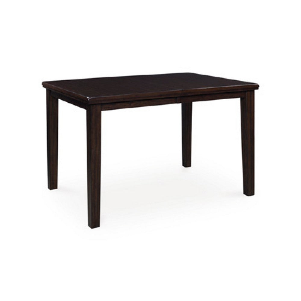 Hado Counter Height Table | 60-78" Extendable Tabletop | Dark Brown