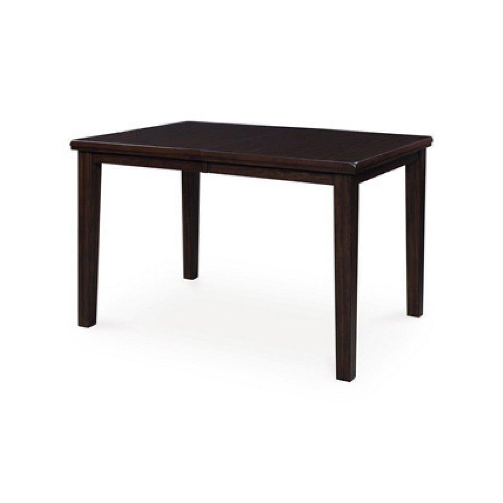Hado Counter Height Table | 60-78" Extendable Tabletop | Dark Brown