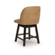 Nea Swivel Counter Stool Chair Set of 2 | Warm Brown Faux Leather