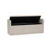 Dani Ottoman Bench | 2 Bolster Pillows & Hidden Storage | Beige 62"