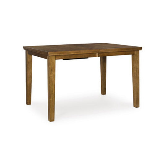 Fori Counter Height Table w Butterfly Leaf | 60-78" Light Brown Top