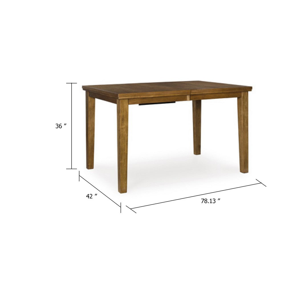 Fori Counter Height Table w Butterfly Leaf | 60-78" Light Brown Top