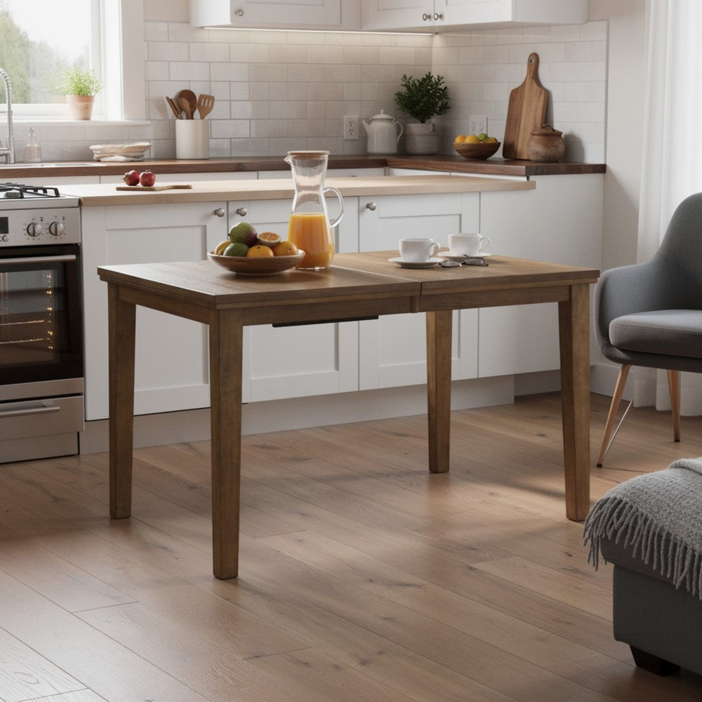 Fori Counter Height Table w Butterfly Leaf | 60-78" Light Brown Top