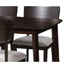 Maly 5pc Dining Table & Chairs Set | Light Gray Cushions | Merlot Brown