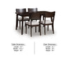 Maly 5pc Dining Table & Chairs Set | Light Gray Cushions | Merlot Brown