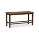 Rex Counter Height Bench | 48" Light Brown Plank Seat | Dark Brown