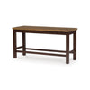 Rex Counter Height Bench | 48" Light Brown Plank Seat | Dark Brown