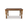 Gela Counter Height Table | 66" Rectangular Top | Turned Legs | Brown