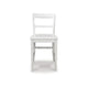 Gela Counter Stool Chair Set of 2 | Stylized Ladder Back | Plank Seat | White