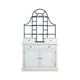 Gela Bakers Rack Base | 3 Drawers w 2 Cabinet Doors | White Wood