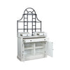 Gela Bakers Rack Base | 3 Drawers w 2 Cabinet Doors | White Wood